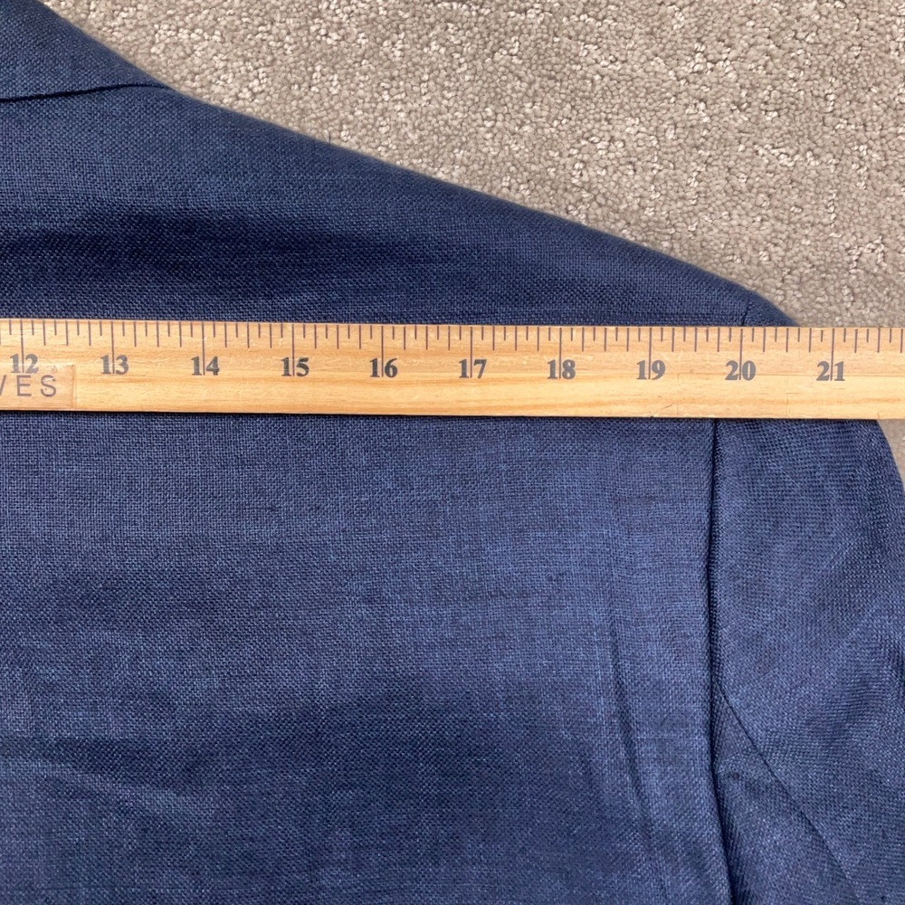 Michael Kors Blazer Mens 44S Navy Blue Executive Classic Lightweight Linen - Picture 10 of 12